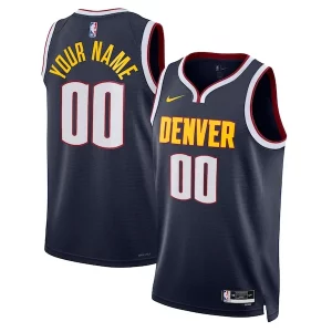 Chic Denver Nuggets Nike Unisex Swingman Custom Jersey Navy Icon Edition