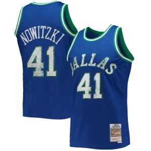 Chic Dirk Nowitzki Dallas Mavericks 1998/99 Hardwood Classics NBA 75th Anniversary Diamond Swingman Jersey Blue