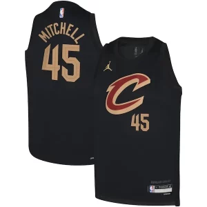 Chic Donovan Mitchell Cleveland Cavaliers Jordan Brand Youth Swingman Jersey Statement Black