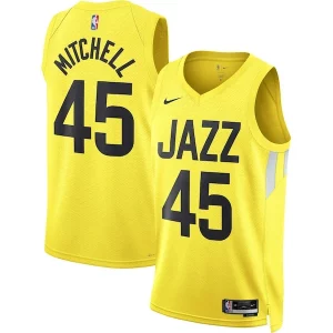 Chic Donovan Mitchell Utah Jazz Nike Unisex Swingman Jersey Icon Edition Gold