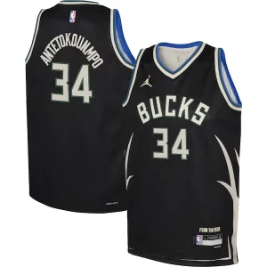 Chic Giannis Antetokounmpo Milwaukee Bucks Jordan Brand Youth Swingman Jersey Statement Edition Black