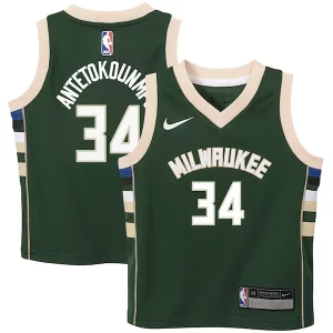 Chic Giannis Antetokounmpo Milwaukee Bucks Nike Preschool Swingman Player Jersey Icon Edition Hunter Green