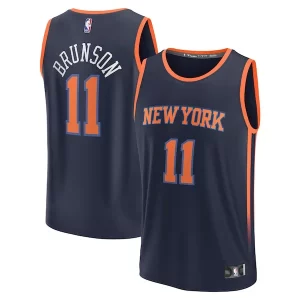 Chic Jalen Brunson New York Knicks Youth Fast Break Replica Player Jersey Statement Edition Navy