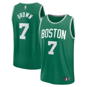 Fantastic Jaylen Brown Boston Celtics Fast Break Replica Player Jersey Icon Edition Kelly Green