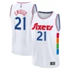 Impressive Joel Embiid Philadelphia 76ers 2024/25 Fast Break Player Jersey City Edition White