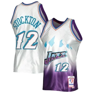 Chic John Stockton Utah Jazz 1996/97 Hardwood Classics 75th Anniversary Swingman Jersey Platinum