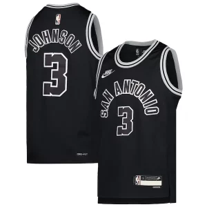 Chic Keldon Johnson San Antonio Spurs Nike Youth 2022/23 Swingman Jersey Classic Edition Black