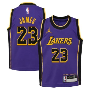 Chic LeBron James Los Angeles Lakers Jordan Brand Preschool 2022/23 Dri FIT Replica Jersey Statement Edition Purple