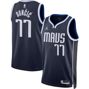 Chic Luka Dončić Dallas Mavericks Jordan Brand Unisex Swingman Jersey Statement Edition Navy