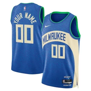 Chic Milwaukee Bucks Nike Unisex 2023/24 Custom Swingman Jersey Royal City Edition