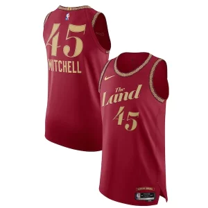 Chic Nike Donovan Mitchell Cleveland Cavaliers Authentic Jersey City Edition Wine