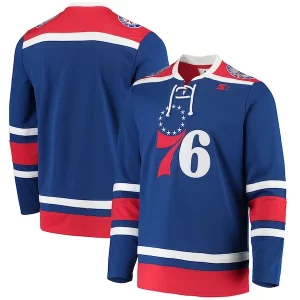 Chic Philadelphia 76ers G III Sports by Carl Banks Pointman Hockey Fashion Jersey Royal