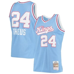 Chic Reggie Theus Sacramento Kings 1985/86 Hardwood Classics Swingman Jersey Light Blue