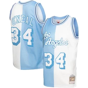 Chic Shaquille O'Neal Los Angeles Lakers Big & Tall Hardwood Classics 1996/97 Split Swingman Jersey Powder Blue/White