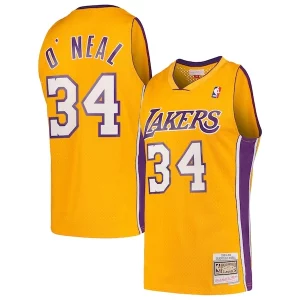 Chic Shaquille O'Neal Los Angeles Lakers Hardwood Classics Swingman Jersey Gold