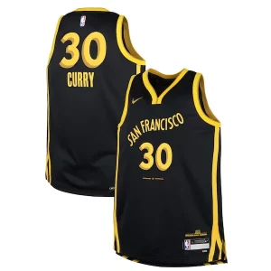 Chic Stephen Curry Golden State Warriors Nike Youth Swingman Replica Jersey City Edition Black