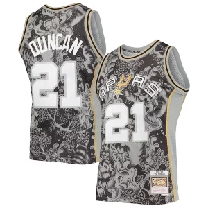 Chic Tim Duncan San Antonio Spurs Hardwood Classics 1998/99 Lunar New Year Swingman Jersey Black