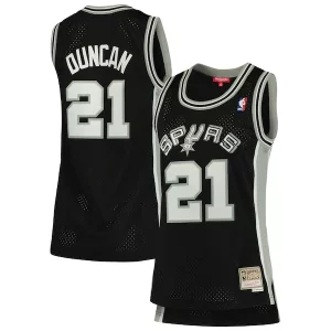 Chic Tim Duncan San Antonio Spurs Women's 1998/99 Hardwood Classics Swingman Jersey Black