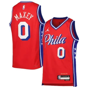 Chic Tyrese Maxey Philadelphia 76ers Jordan Brand Youth Swingman Jersey Statement Edition Red