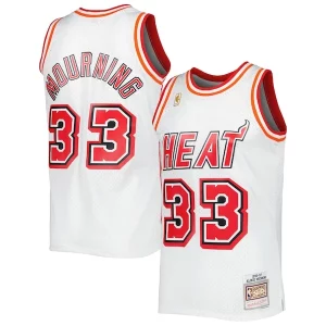 Cool Alonzo Mourning Miami Heat Hardwood Classics Swingman Jersey White
