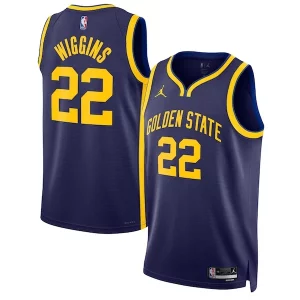 Cool Andrew Wiggins Golden State Warriors Jordan Brand Unisex Swingman Jersey Statement Edition Navy