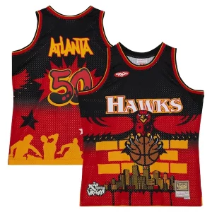 Cool Atlanta Hawks x Tats Cru Hardwood Classics Fashion Jersey Black