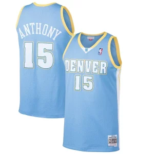 Cool Carmelo Anthony Denver Nuggets Hardwood Classics Swingman Jersey Light Blue