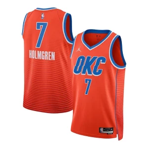 Unique Chet Holmgren Oklahoma City Thunder Jordan Brand Unisex Swingman Jersey Statement Edition Orange