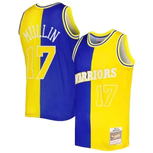 Cool Chris Mullin Golden State Warriors Hardwood Classics 1993/94 Split Swingman Jersey Royal/Gold