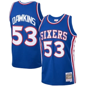 Cool Darryl Dawkins Philadelphia 76ers 1976/77 Hardwood Classics Swingman Jersey Royal