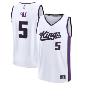 Cool De'Aaron Fox Sacramento Kings Fast Break Replica Player Jersey Association Edition White
