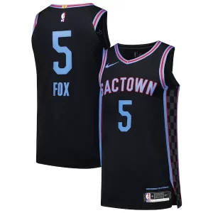 Cool De'Aaron Fox Sacramento Kings Nike Authentic Player Jersey City Edition Black