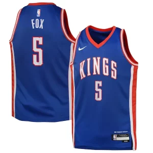 Cool De'Aaron Fox Sacramento Kings Nike Youth 2024/25 Swingman Player Jersey City Edition Blue