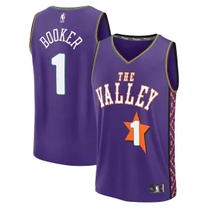 Chic Devin Booker Phoenix Suns Youth 2024/25 Fast Break Player Jersey City Edition Purple