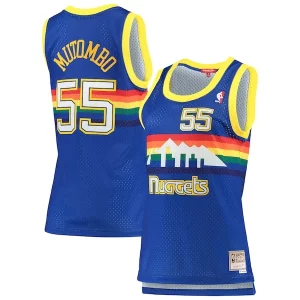 Cool Dikembe Mutombo Denver Nuggets Women's 1991/92 Hardwood Classics Swingman Jersey Royal