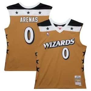 Cool Gilbert Arenas Washington Wizards 2006/07 Hardwood Classics Swingman Jersey Gold