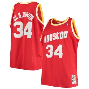 Cool Hakeem Olajuwon Houston Rockets 1993/94 Big & Tall Hardwood Classics Swingman Jersey Red