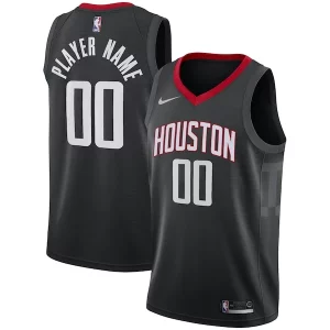 Cool Houston Rockets Nike Swingman Custom Jersey Black Statement Edition