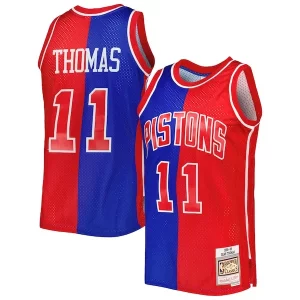 Cool Isiah Thomas Isiah Thomas Hardwood Classics 1988/89 Split Swingman Jersey Blue/Red