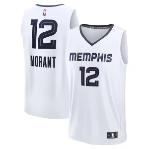 Cool Ja Morant Memphis Grizzlies Fast Break Replica Player Jersey Association Edition White