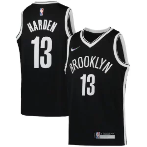 Cool James Harden Brooklyn Nets Nike Youth 2021/22 Diamond Swingman Jersey Icon Edition Black
