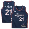 Cool Joel Embiid Philadelphia 76ers Nike Toddler Swingman Replica Jersey City Edition Navy