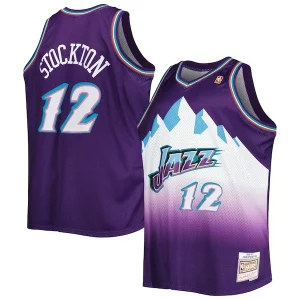 Cool John Stockton Utah Jazz Big & Tall Hardwood Classics 1996/97 Swingman Jersey Purple