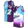 Cool John Stockton Utah Jazz Hardwood Classics 1996/97 Split Swingman Jersey Purple/Turquoise