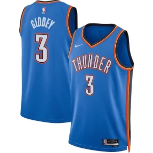 Cool Josh Giddey Oklahoma City Thunder Nike Unisex Swingman Jersey Icon Edition Blue