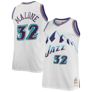 Cool Karl Malone Utah Jazz 1996/97 Big & Tall Hardwood Classics Swingman Jersey White/Purple