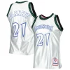 Cool Kevin Garnett Minnesota Timberwolves 1997/98 Hardwood Classics 75th Anniversary Swingman Jersey Platinum