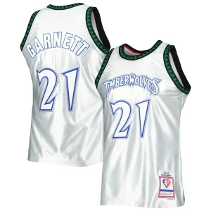 Cool Kevin Garnett Minnesota Timberwolves 1997/98 Hardwood Classics 75th Anniversary Swingman Jersey Platinum