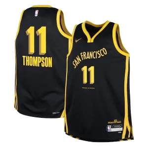 Cool Klay Thompson Golden State Warriors Nike Youth Swingman Replica Jersey City Edition Black
