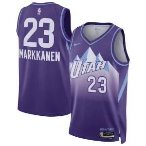 Cool Lauri Markkanen Utah Jazz Nike Unisex 2024/25 Swingman Player Jersey City Edition Purple